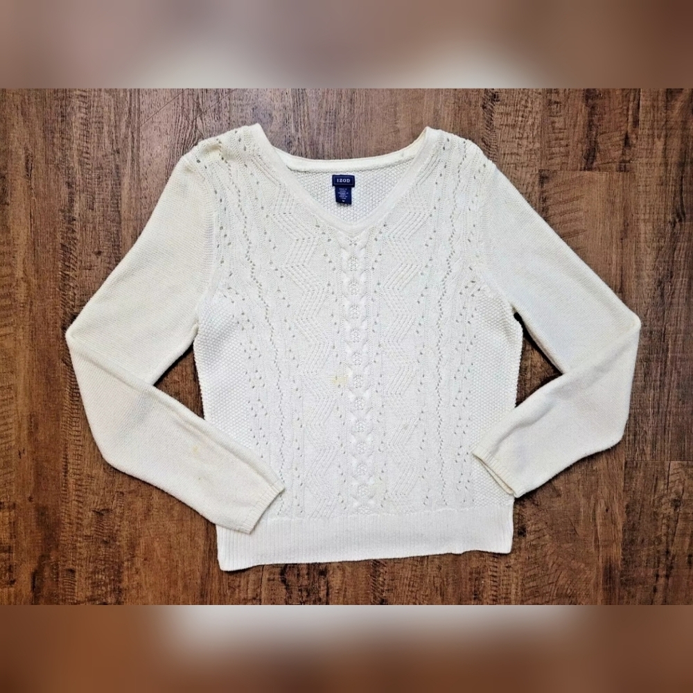 Izod cable knit sweater SEE DESCRIPTION